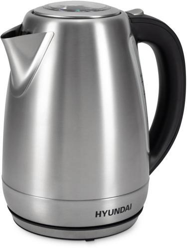 Чайник электрический Hyundai HYK-S8408 1.7л. 2200Вт серебристый матовый/черный корпус: металл