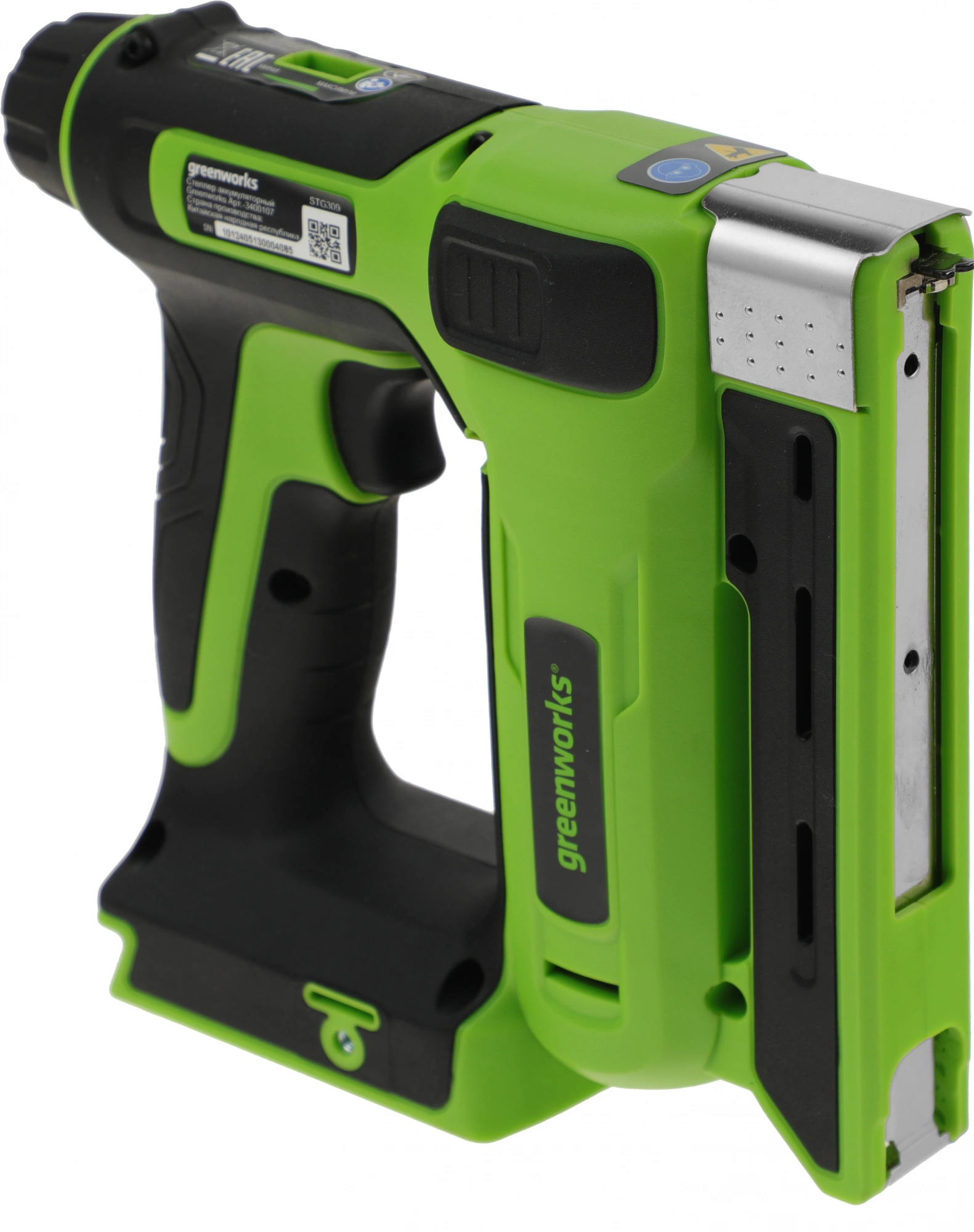 Степлер ручной Greenworks G24CS10 скобы 4/55/90/18GA