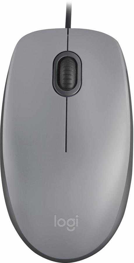 Мышь Logitech M110 Silent серый/темно-серый оптическая (1000dpi) silent USB (2but)