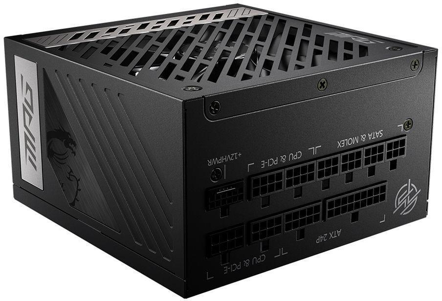 Блок питания MSI ATX 1000W MPG A1000G 80+ gold 24pin APFC 135mm fan 12xSATA Cab Manag RTL