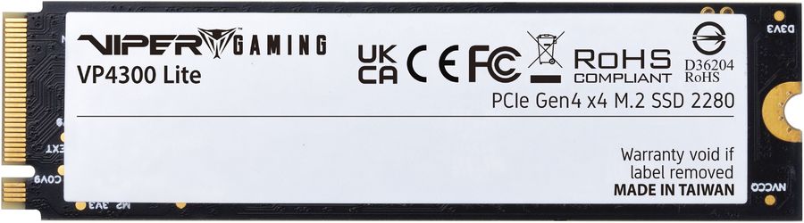Накопитель SSD Patriot PCIe 4.0 x4 500GB VP4300L500GM28H Viper VP4300 Lite M.2 2280 7000/4000