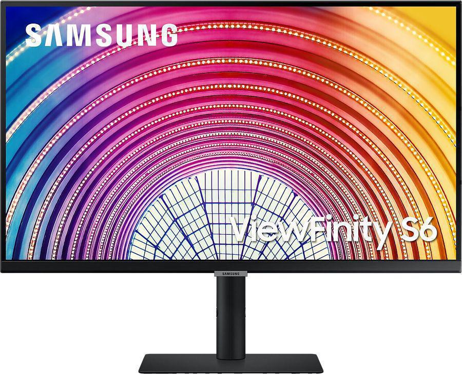Монитор Samsung 27" ViewFinity S6 S27A600NAI черный IPS LED 5ms 16:9 HDMI полуматовая HAS Piv 1000:1 300cd 178гр/178гр 2560x1440 75Hz FreeSync DP QHD USB 6.4кг