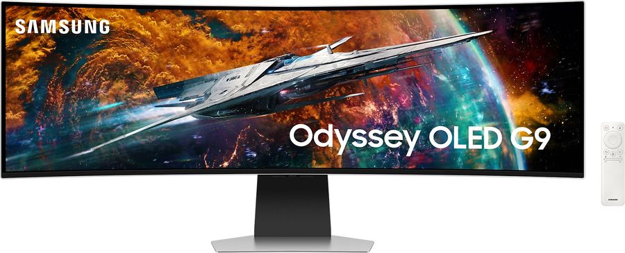 Монитор Samsung 49" Odyssey OLED G9 S49CG954SI серебристый OLED LED 32:9 HDMI M/M матовая HAS 250cd 178гр/178гр 5120x1440 240Hz FreeSync Premium Pro DP 2K USB 12.9кг