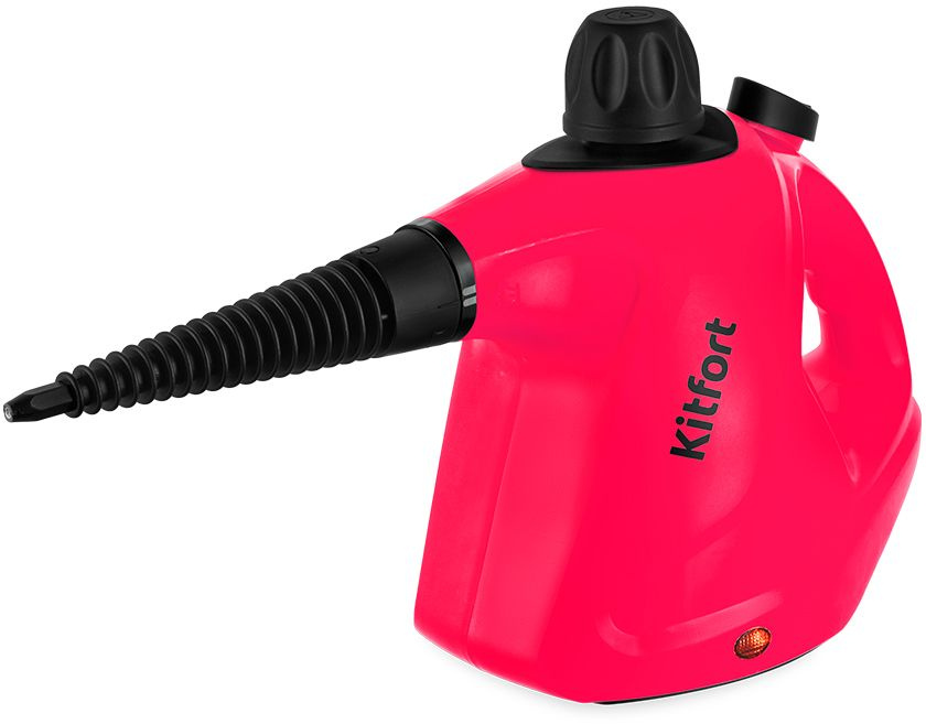 Пароочиститель ручной Kitfort КТ-9138-1 1050Вт черный/розовый