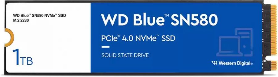 Накопитель SSD WD S PCIe 4.0 x4 1TB WDS100T3B0E Blue SN580 M.2 2280
