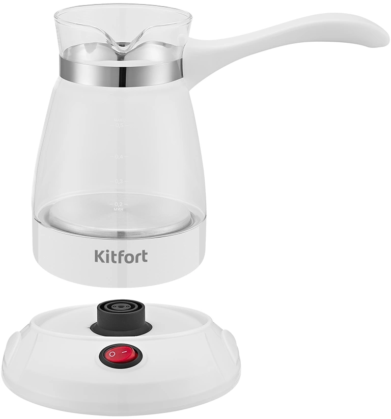 Кофеварка Электрическая турка Kitfort КТ-7132-2 600Вт белый