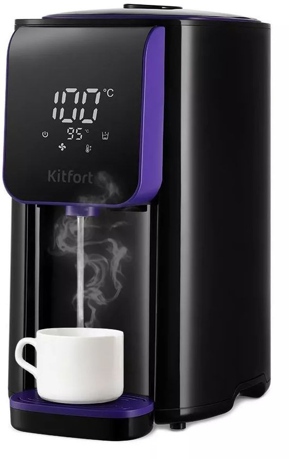 Термопот Kitfort КТ-2517 4.8л. 1450Вт черный/фиолетовый