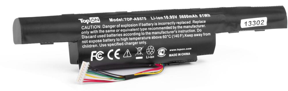 Батарея для ноутбука TopON TOP-AS575 10.95V 5600mAh литиево-ионная Acer Aspire E15, E5-575, E5-575G, F15, F5-573, F5-573G, TravelMate P259, P259-M, P259-G2-M (103180)