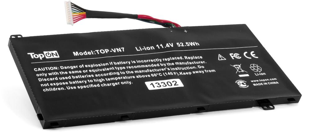 Батарея для ноутбука TopON TOP-VN7 11.4V 4605mAh литиево-ионная Acer Aspire VN7-571, VN7-571G, VN7-591, VN7-591G, VN7-791, VN7-791G, VN7-591G-74SK (103185)