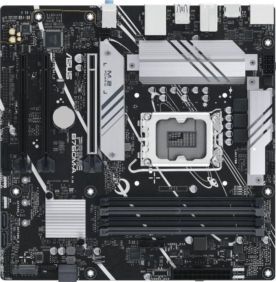 Материнская плата Asus PRIME B760M-A-CSM Soc-1700 Intel B760 4xDDR5 mATX AC`97 8ch(7.1) 2.5Gg RAID+HDMI+DP