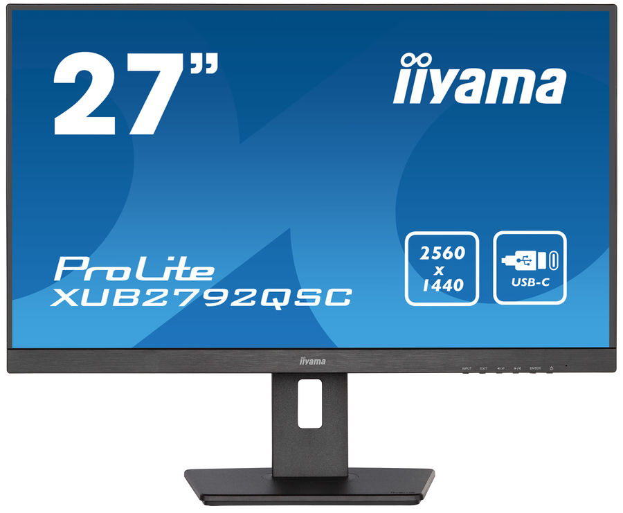 Монитор Iiyama 27" ProLite XUB2792QSC-B5 черный IPS LED 16:9 HDMI M/M матовая HAS Piv 350cd 178гр/178гр 2560x1440 75Hz DP 2K USB 6.8кг