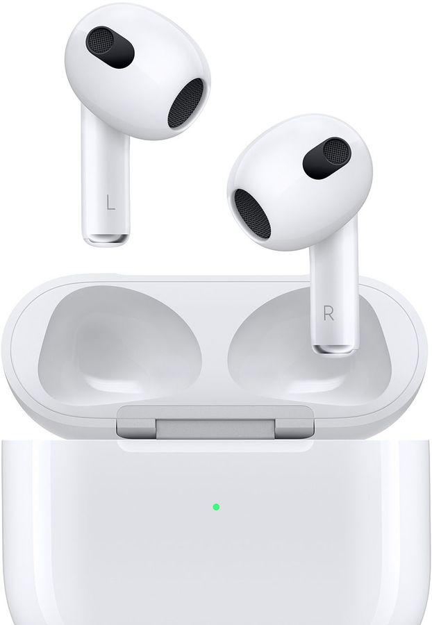 Гарнитура вкладыши Apple AirPods 3 A2565/A2564/A2897 Lightning белый беспроводные bluetooth в ушной раковине (MPNY3ZP/A)