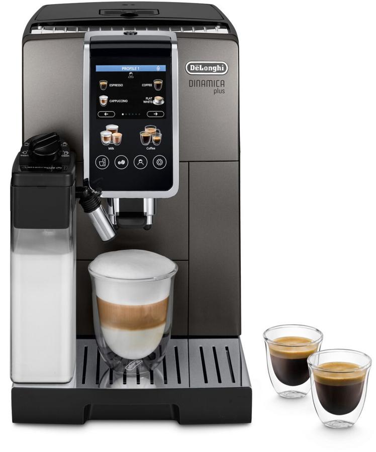 Кофемашина Delonghi Dinamica Plus ECAM380.95.TB 1450Вт черный/серый