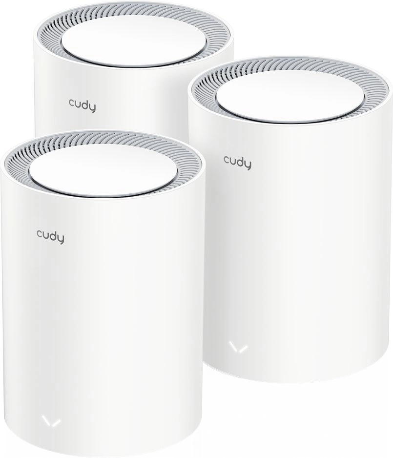 Бесшовный Mesh роутер Cudy M1800 (M1800(3-PACK)) AX1800 10/100/1000BASE-TX белый (упак.:3шт)