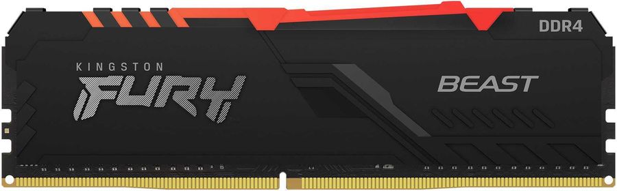 Память DDR4 32GB 3200MHz Kingston KF432C16BB2A/32 Fury Beast RGB RTL Gaming PC4-25600 CL16 DIMM 288-pin 1.35В dual rank с радиатором Ret