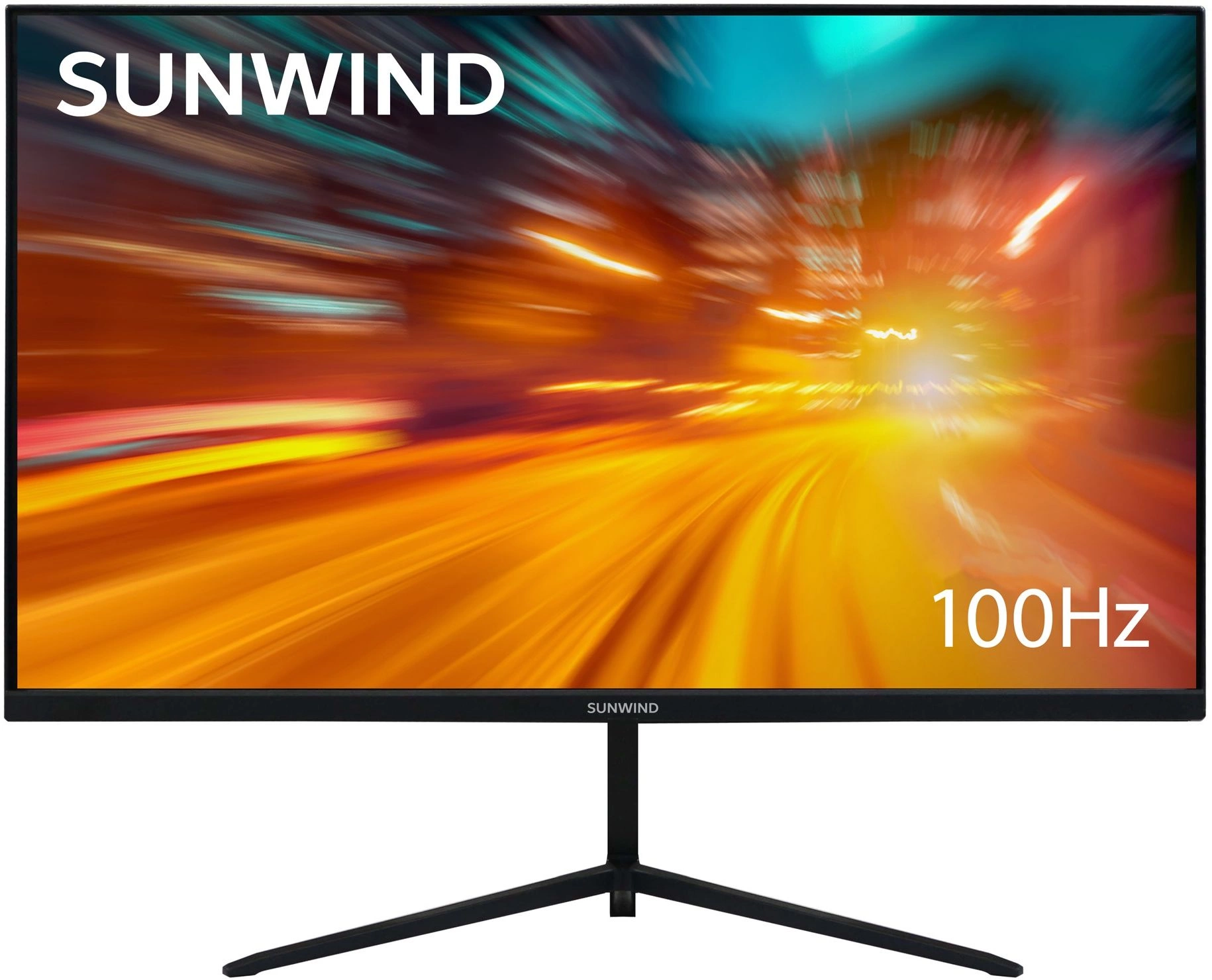 Монитор SunWind 23.8" SM-24FV222 черный VA 5ms 16:9 HDMI матовая 250cd 178гр/178гр 1920x1080 100Hz FreeSync VGA FHD 2.79кг