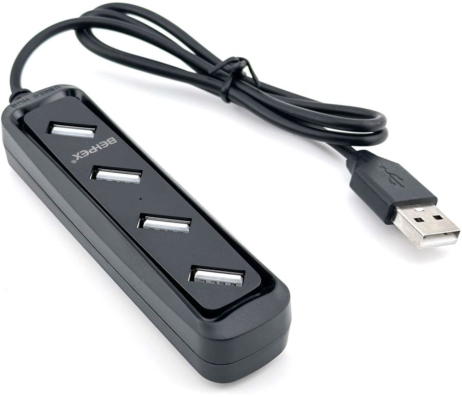 Разветвитель USB 2.0 BPH-1729 4порт. черный