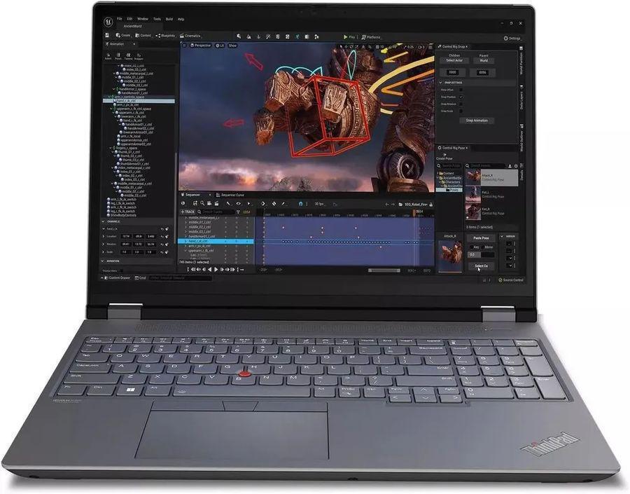 Ноутбук Lenovo ThinkPad P16 G2 Core i7 13700HX 16Gb SSD1Tb NVIDIA RTX A1000 6Gb 16" IPS WUXGA (1920x1200) Windows 11 Professional 64 black WiFi BT Cam (21FBA06GCD)