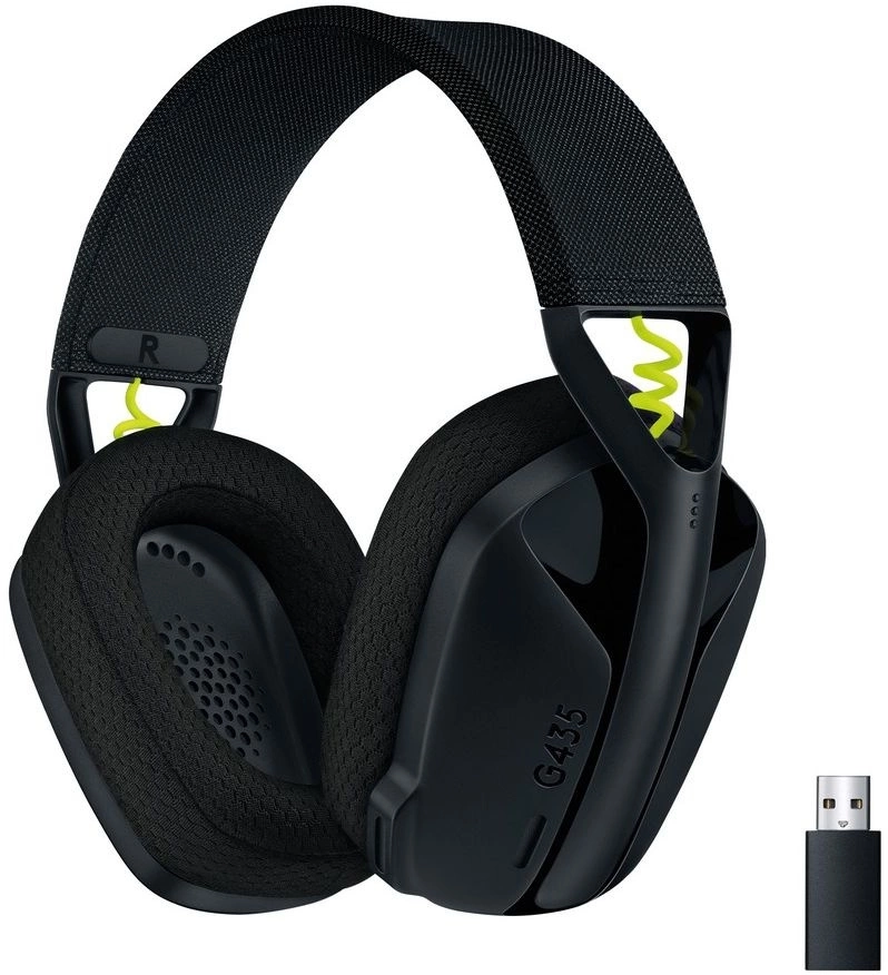 Наушники с микрофоном Logitech G435 черный/желтый мониторные BT/Radio оголовье (981-001053)