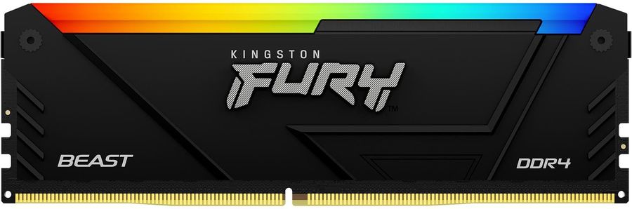Память DDR4 16GB 2666MHz Kingston KF426C16BB12A/16 Fury Beast RGB RTL Gaming PC4-21300 CL16 DIMM 288-pin 1.2В dual rank с радиатором Ret