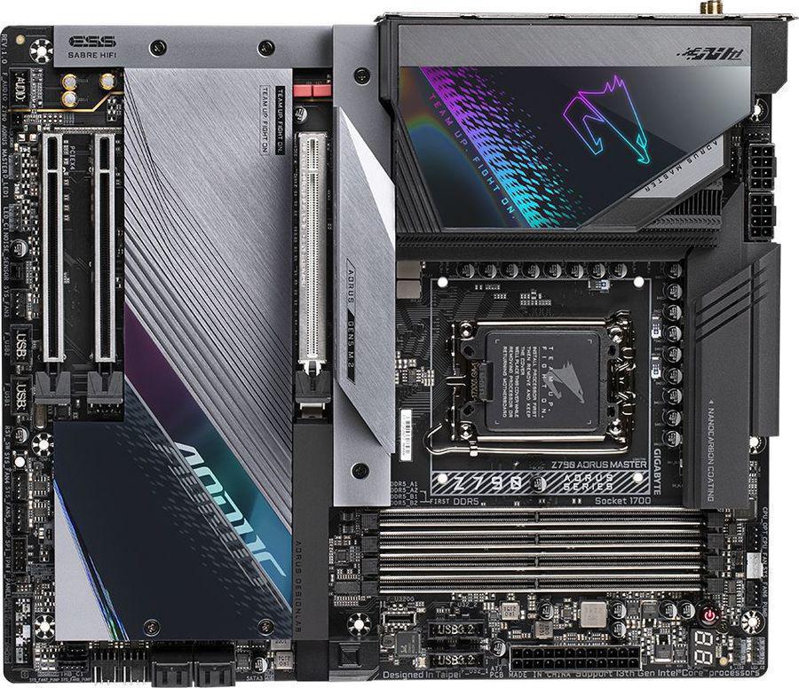 Материнская плата Gigabyte Z790 AORUS MASTER Soc-1700 Intel Z790 4xDDR5 ATX AC`97 8ch(7.1) 10Gigabit RAID+DP
