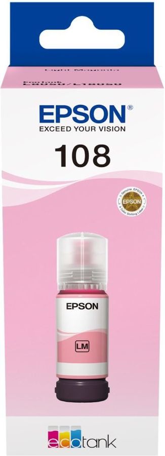 Чернила Epson 108 C13T09C64A светло-пурпурный 70мл для Epson L8050/L18050