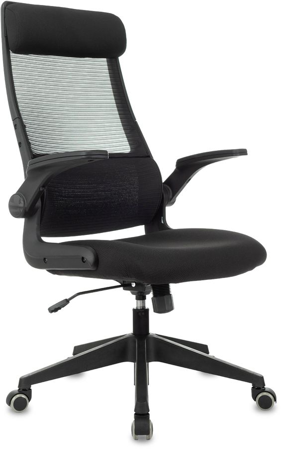 Кресло руководителя Бюрократ T-997 черный сетка/ткань с подголов. крестов. пластик