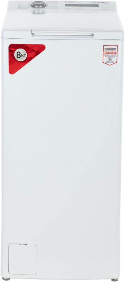 Стиральная машина Kraft TCH-UMD8304W класс: A загр.вертикальная макс.:8кг белый инвертор