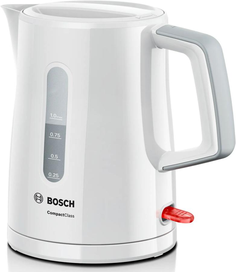 Чайник электрический Bosch TWK3A051 1л. 2400Вт белый корпус: пластик