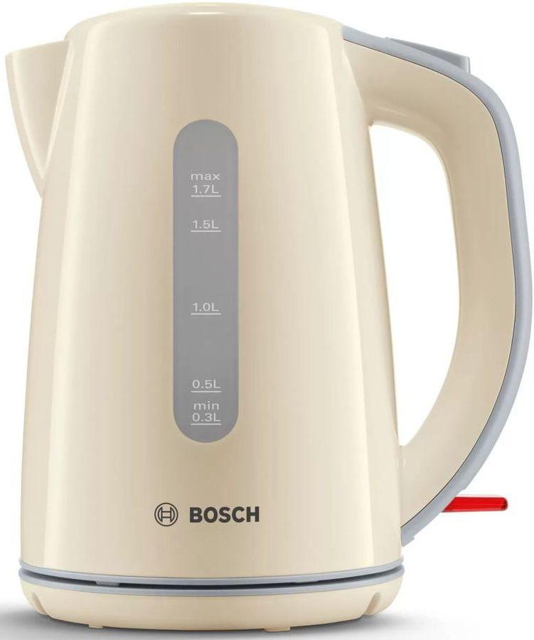 Чайник электрический Bosch TWK7507 1.7л. 2200Вт бежевый/серый корпус: пластик