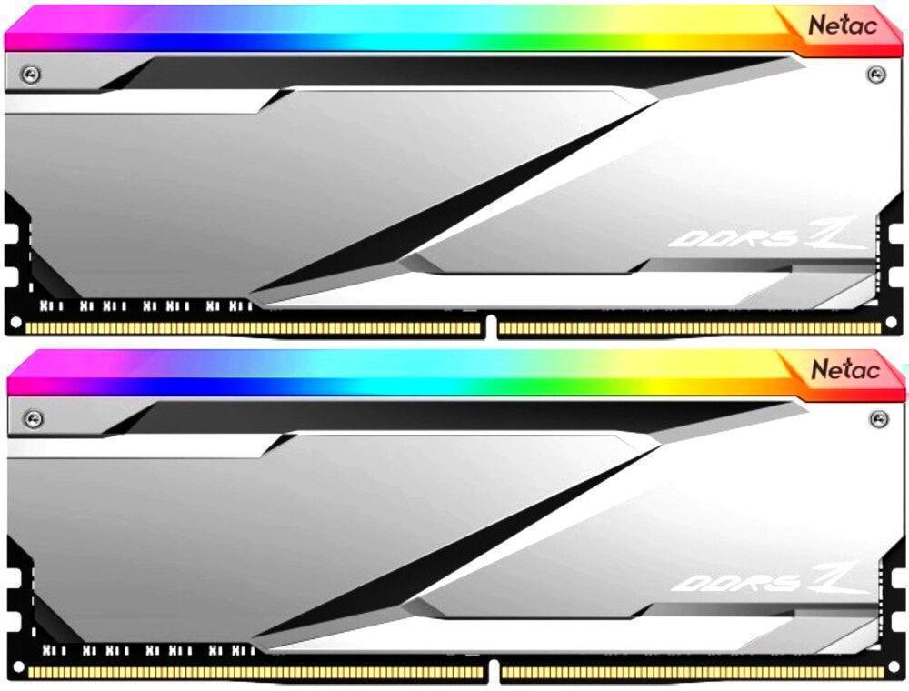 Память DDR5 2x16GB 6200MHz Netac NTZED5P62DP-32S Z RGB RTL Gaming PC5-49600 CL32 DIMM 288-pin 1.35В с радиатором Ret