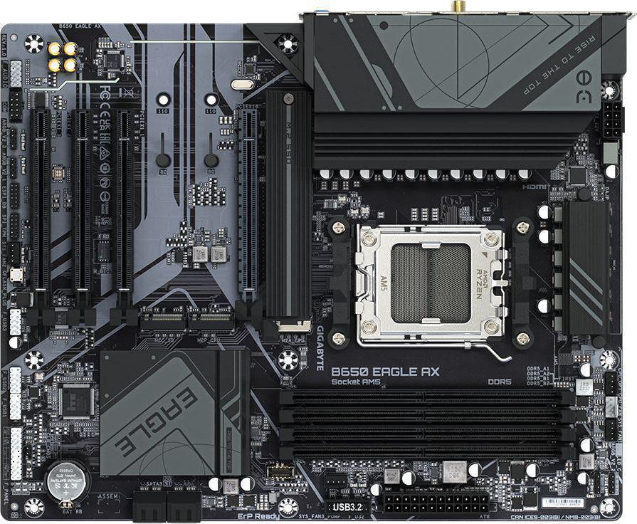 Материнская плата Gigabyte B650 EAGLE AX SocketAM5 AMD B650 4xDDR5 ATX AC`97 8ch(7.1) GbLAN RAID+HDMI+DP