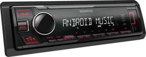Автомагнитола Kenwood KMM-105 1DIN 4x50Вт USB 2.0 AUX 1 RDS