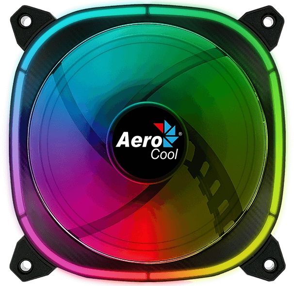 Вентилятор Aerocool Astro 12 ARGB 120x120x25mm черный 6-pin 17.5dB Ret