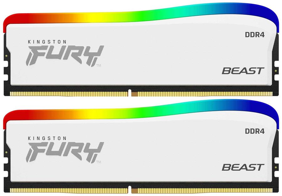 Память DDR4 2x16GB 3200MHz Kingston KF432C16BWAK2/32 Fury Beast RGB RTL Gaming PC4-25600 CL16 DIMM 288-pin 1.35В single rank с радиатором Ret