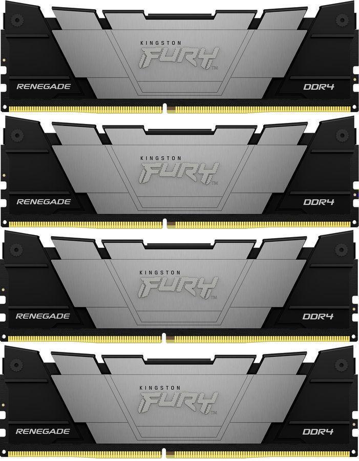 Память DDR4 4x8GB 3600MHz Kingston KF436C16RB2K4/32 Fury Renegade Black RTL Gaming PC4-25600 CL16 DIMM 288-pin 1.35В kit single rank с радиатором Ret