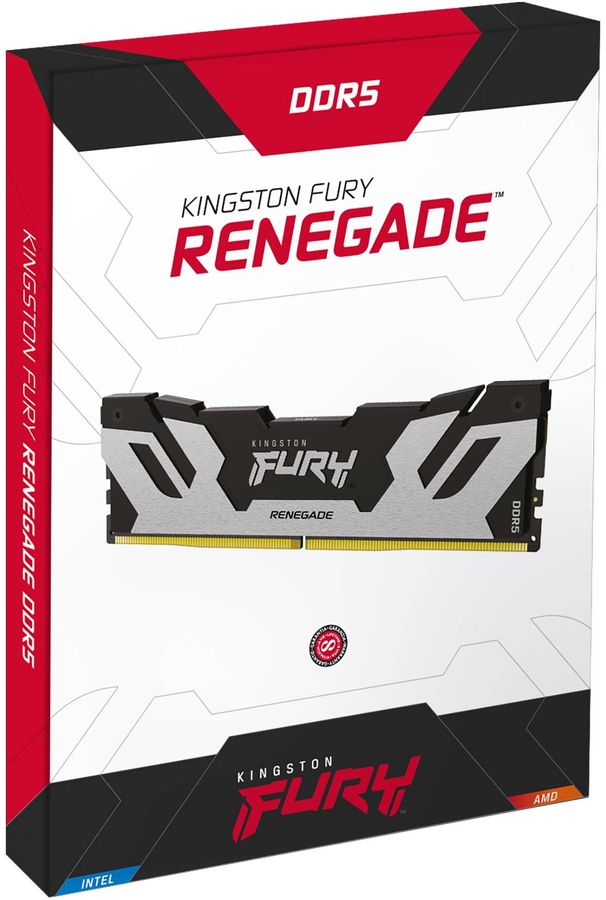 Память DDR5 16GB 8000MHz Kingston KF580C38RS-16 Fury Renegade Black RTL Gaming PC5-64000 CL38 DIMM 288-pin 1.45В single rank с радиатором Ret
