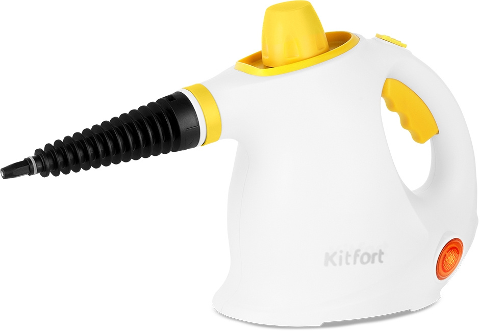 Пароочиститель ручной Kitfort КТ-9194-1 1050Вт желтый/белый