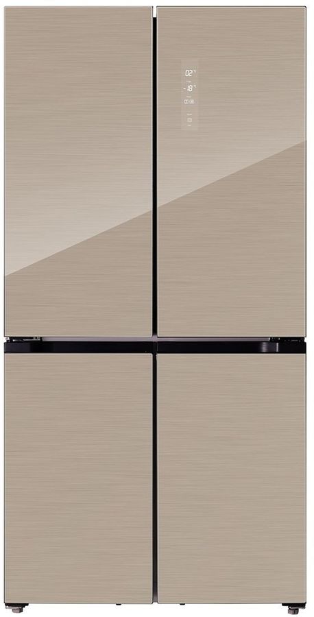 Холодильник Lex LCD505GIGID 2-хкамерн. золотистый стекло