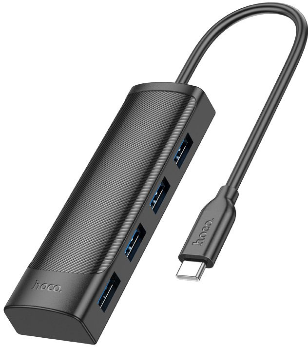 Разветвитель USB-C Hoco HB41 Type-C 4порт. черный