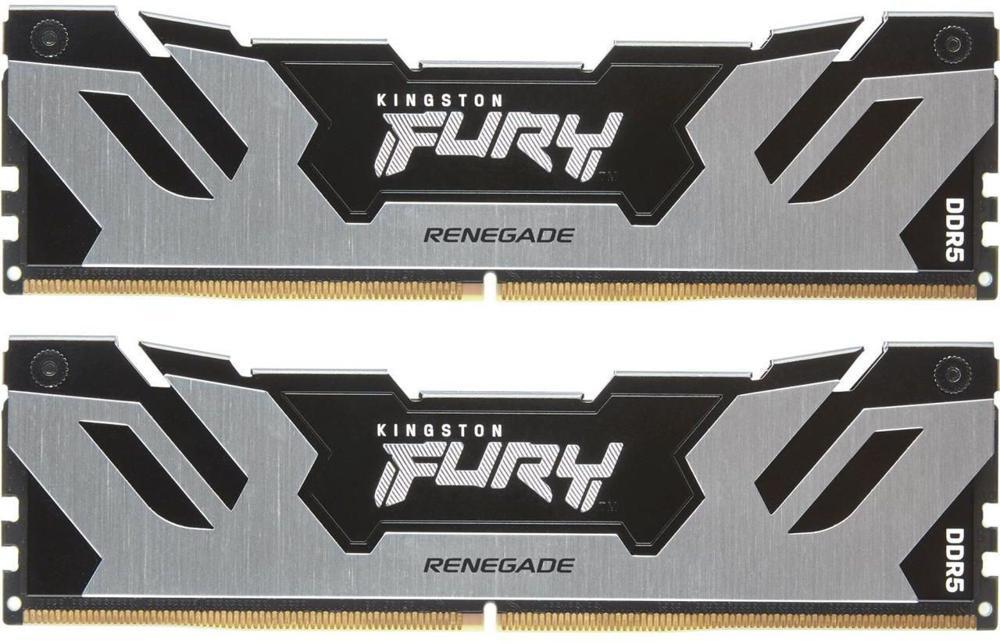 Память DDR5 2x64GB 6400MHz Kingston KF564C32RSK2-64 Fury Renegade Silver XMP RTL Gaming PC5-51200 CL32 DIMM 288-pin 1.4В kit dual rank с радиатором Ret
