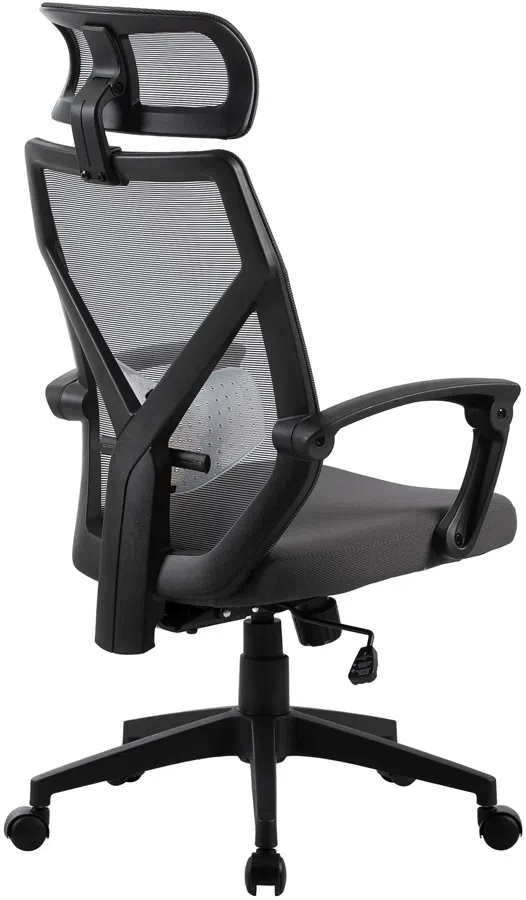 Кресло Cactus CS-MC414-GY черный/серый сетка/ткань с подголов. крестов. пластик пластик черный