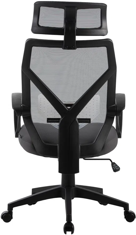 Кресло Cactus CS-MC414-GY черный/серый сетка/ткань с подголов. крестов. пластик пластик черный