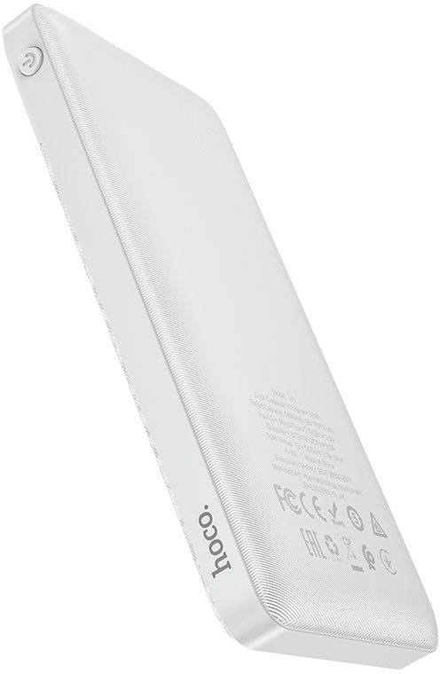 Мобильный аккумулятор Hoco J72 Easy travel 10000mAh 2A 2xUSB-A белый (J72 EASY TRAVEL WHITE)