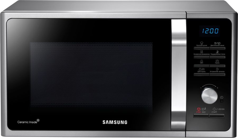 Микроволновая Печь Samsung MG23F302TQS/BW 23л. 800Вт серебристый/черный