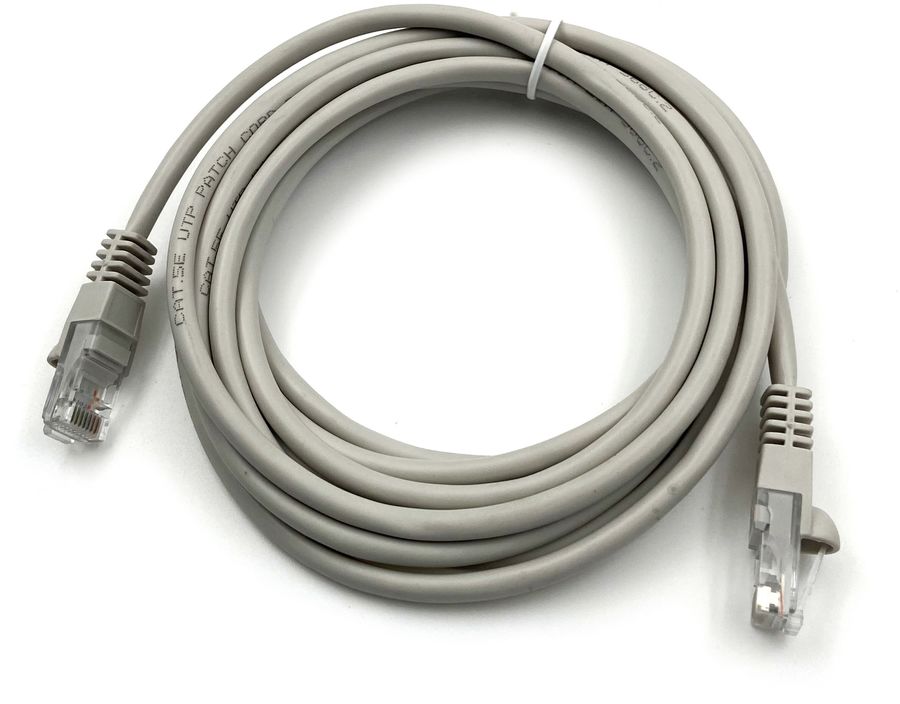 Патч-корд Buro UTP-5E-3M-G-LSZH UTP cat.5E 3м серый RJ-45 (m)-RJ-45 (m)