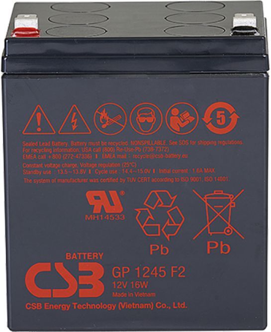 Батарея для ИБП CSB GP1245 (12V16W) 12В 4.5Ач