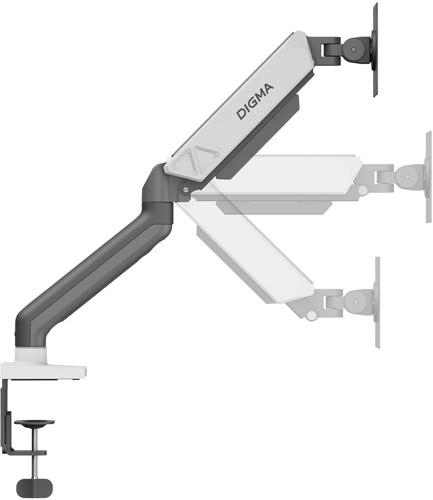 Кронштейн для мониторов ЖК Digma D-MM101 серый 17"-32" макс.9кг крепление к столешнице поворот и наклон