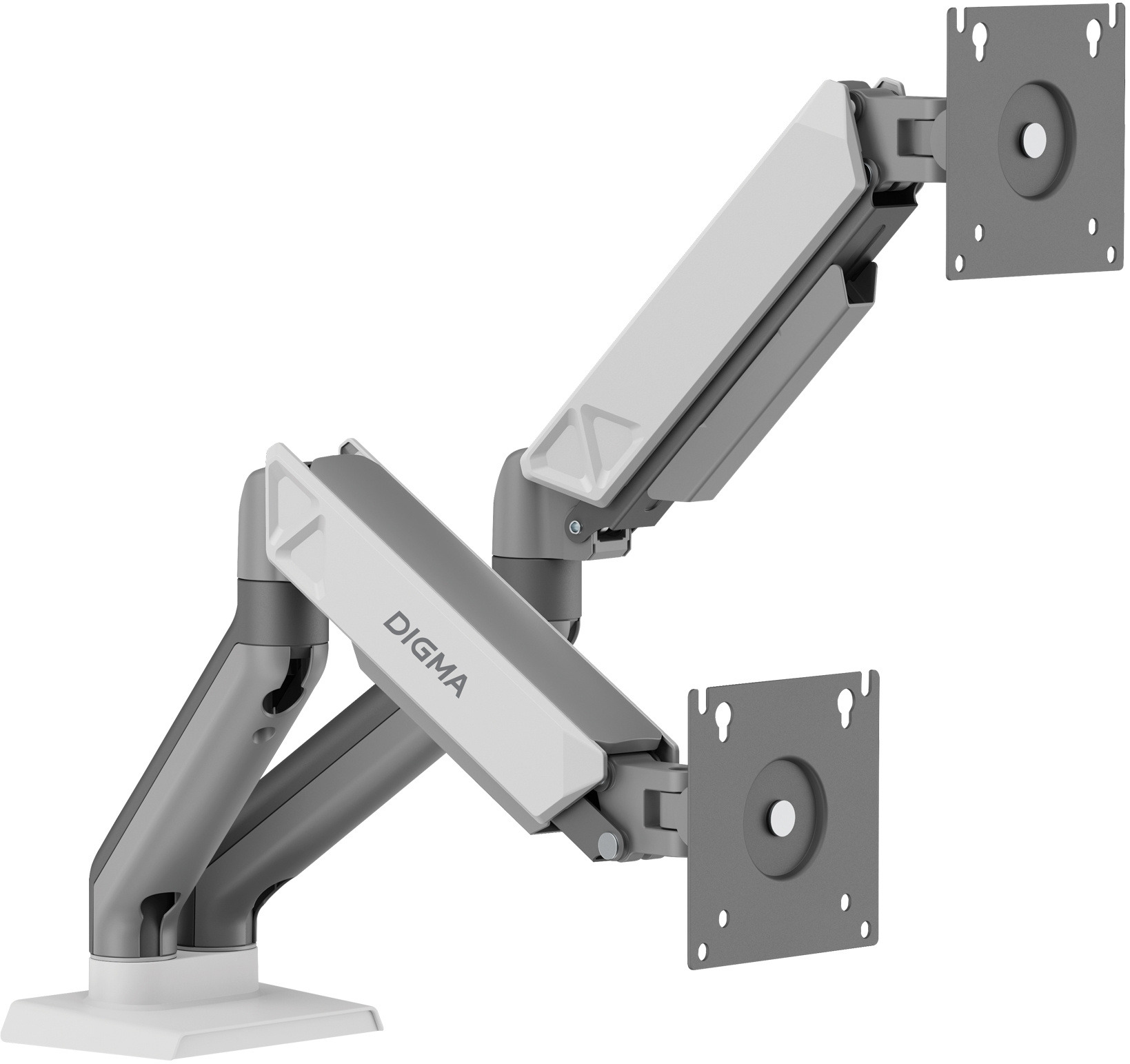 Кронштейн для мониторов ЖК Digma D-MM102D серый 17"-32" макс.9кг крепление к столешнице поворот и наклон