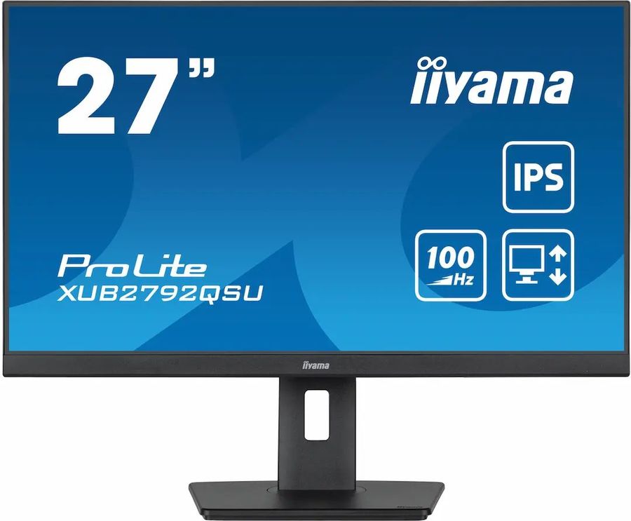 Монитор Iiyama 27" ProLite XUB2792QSU-B6 черный IPS LED 0.4ms 16:9 HDMI M/M матовая HAS Piv 250cd 178гр/178гр 2560x1440 100Hz DP WQ USB 6.1кг